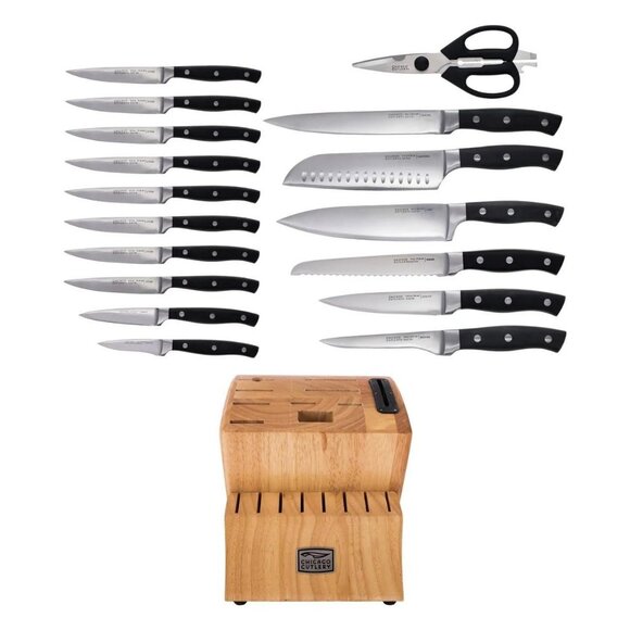 Chicago Cutlery 18pc Insignia2 Knife Block Set with Knife Sharpener New in Box - Picture 6 of 6